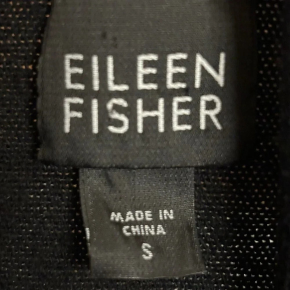 Eileen Fisher Women's Open Front Cap Sleeve Cardigan Sweater Black Size Small - Picture 9 of 11